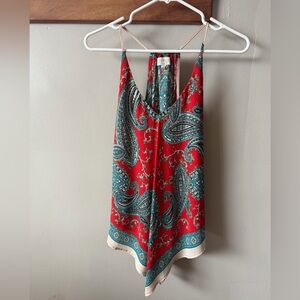 Soulmates Red and Green Paisley Camisole